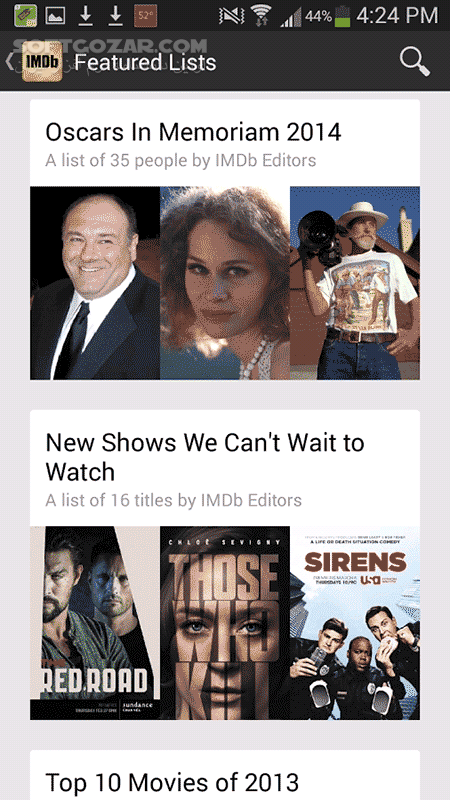 دانلود IMDb Movies & TV 9.2.3.109230200 for Android +9.0 - دانلود برنامه رسمی اطلاعات فیلم برای اندروید - سافت گذر