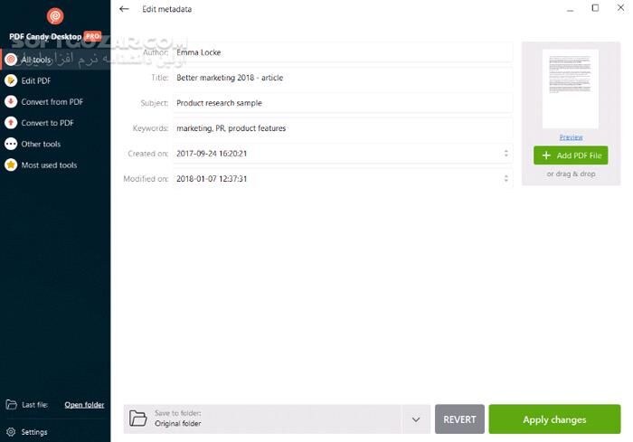 دانلود Icecream PDF Candy Desktop Pro 3.15 - دانلود تبدیل و ویرایش فایل‌های پی‌دی‌اف - سافت گذر