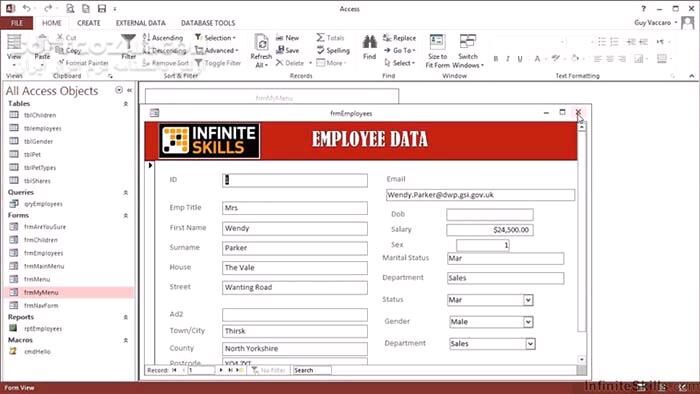 دانلود InfiniteSkills - Advanced Microsoft Access 2013 Training Video - دانلود فیلم آموزش سطح پیشرفته‌ی مایکروسافت اکسس 2013 - سافت گذر