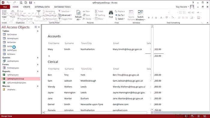 دانلود InfiniteSkills - Advanced Microsoft Access 2013 Training Video - دانلود فیلم آموزش سطح پیشرفته‌ی مایکروسافت اکسس 2013 - سافت گذر