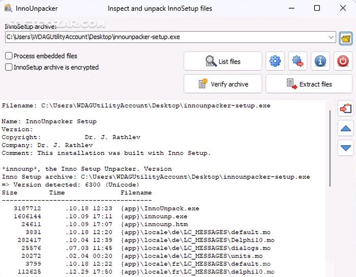 دانلود Inno Setup Unpacker 2.1.1 - دانلود استخراج فایل‌های نصبی - سافت گذر