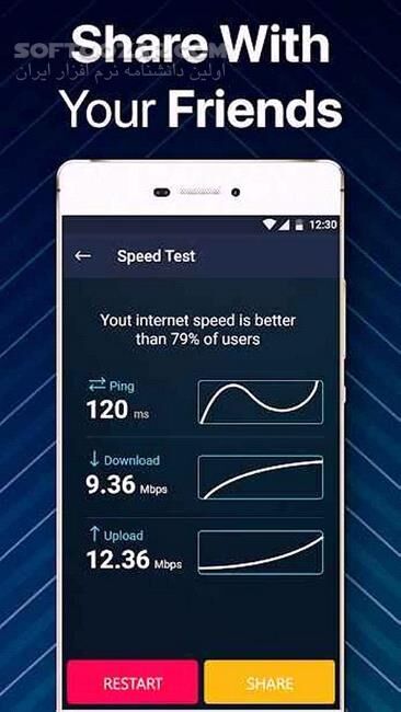 دانلود Internet Speed Test Original - wifi & 4g meter 4.3 for Android +4.1 - دانلود تست اینترنت اورجینال برای اندروید - سافت گذر