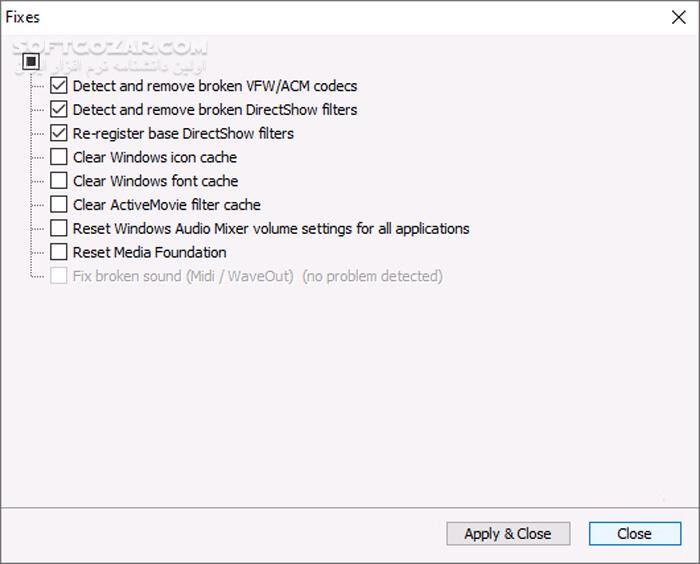 دانلود K-Lite Codec Tweak Tool 6.7.5 - دانلود مجموعه کدک پخش فیلم و صدا - سافت گذر