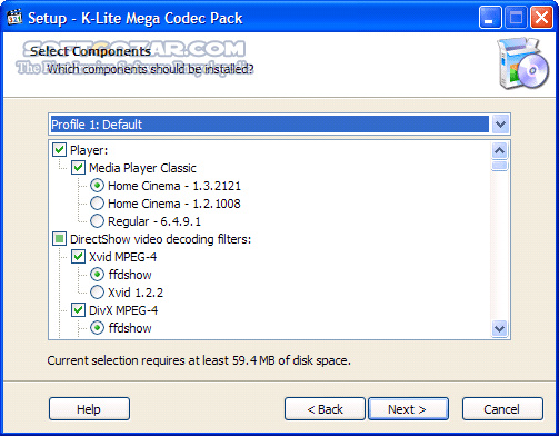 دانلود K-Lite Codec Pack 19.3.5 Mega - دانلود پخش فیلم و صدا کالایت - سافت گذر