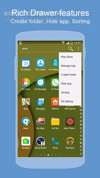 دانلود KK Launcher 7.8 Premium for Android +4.0 - دانلود کاکا لانچر برای اندروید - سافت گذر