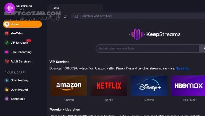 دانلود KeepStreams 1.2.3.7 (x64) - دانلود دانلود و تبدیل فیلم - سافت گذر