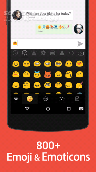 دانلود Kika Emoji Keyboard 6.6.9.510 for Android +4.1 - دانلود صفحه کلید کیکا برای اندروید - سافت گذر
