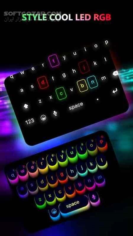 دانلود LED Keyboard Lighting 5.8.29 For Android +5.0 - دانلود کیبورد ال ای دی برای اندروید - سافت گذر