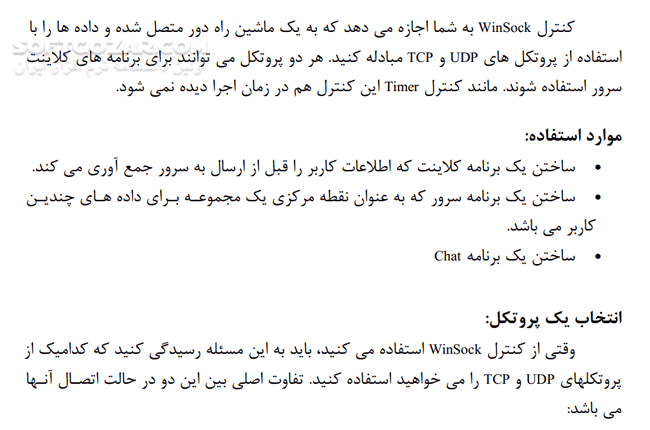 دانلود آموزش کار با کنترل WinSock - دانلود کتاب آموزش WinSock - سافت گذر