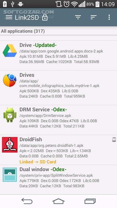 دانلود Link2SD Plus 4.3.4 for Android +2.1 - دانلود انتقال برنامه به کارت حافظه و مدیریت آنها برای اندروید - سافت گذر