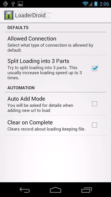 دانلود Loader Droid PRO download manager 1.0.1 for Android +2.3 - دانلود افزایش سرعت و مدیریت دانلود برای اندروید - سافت گذر