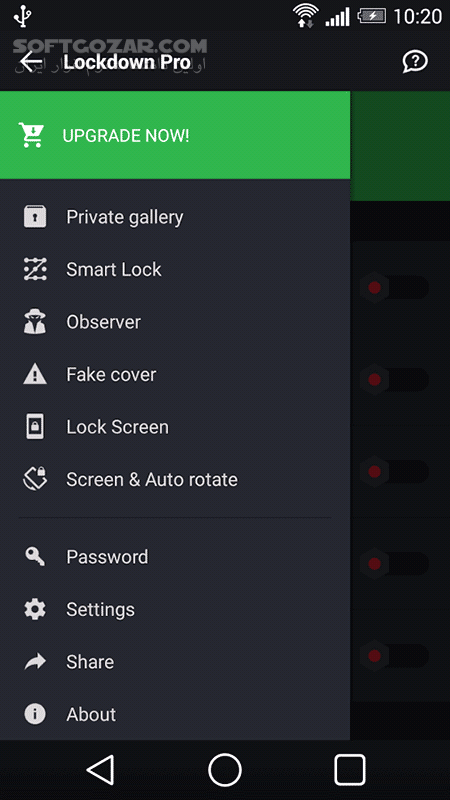 دانلود Lockdown Pro 2.7.0 for Adnroid +3.0 - دانلود رمز گذاری برنامه ها برای اندروید - سافت گذر