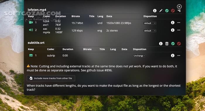 دانلود LosslessCut 3.67.1 - دانلود برش فیلم - سافت گذر