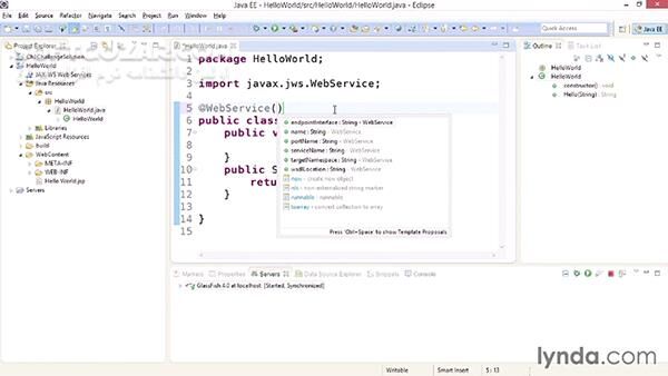 دانلود Lynda - Building Web Services with Java EE - دانلود فیلم آموزش ساخت وب سرویس‌ها با جاوا ئی‌ئی - سافت گذر
