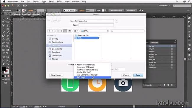 دانلود Lynda - Creating Icons with Illustrator - دانلود فیلم آموزش طراحی و ساخت آیکُن با نرم‌افزار ادوبی ایلوستریتور - سافت گذر