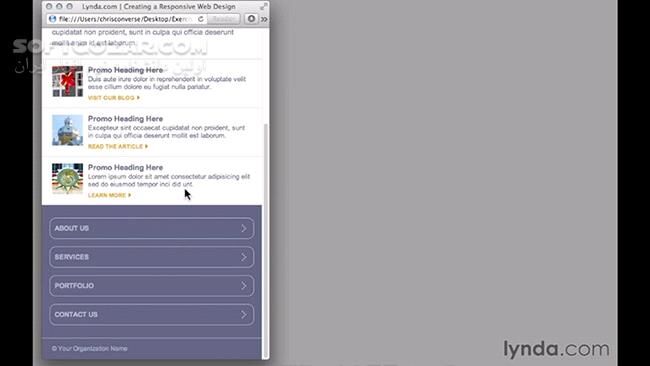 دانلود Lynda - Creating a Responsive Website Design - دانلود فیلم آموزش طراحی و ساخت وبسایت واکنش‌گرا - سافت گذر