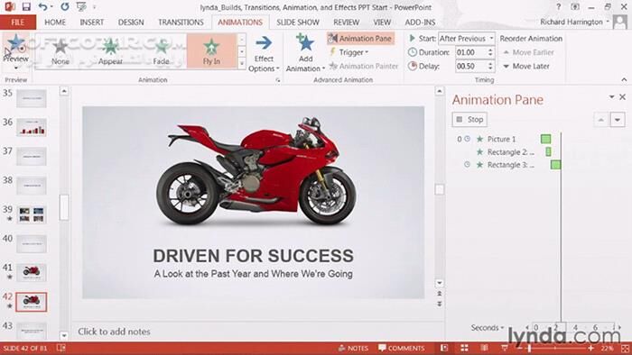 دانلود Lynda - PowerPoint - Builds Transitions Animations and Effects - دانلود فیلم آموزش نرم‌افزار پاورپوینت - ایجاد، انتقال، انیمیشن و افکت  - سافت گذر