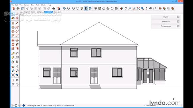 دانلود Lynda – SketchUp for Architecture - Fundamentals - دانلود فیلم آموزش اصول استفاده از نرم‌افزار اسکچ‌آپ برای معماری - سافت گذر