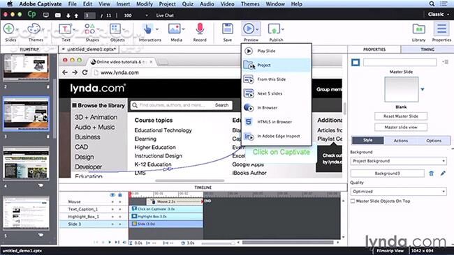 دانلود Lynda - Captivate 8 Essential Training - دانلود فیلم آموزش کار با نرم‌افزار کپتیویت 8 - سافت گذر