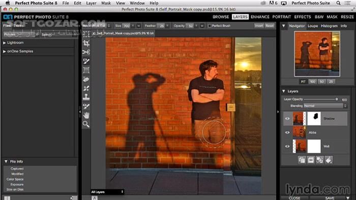 دانلود Lynda - Up and Running with Perfect Photo Suite 8 - دانلود فیلم آموزش پرفکت فُتو سوئیت 8 - سافت گذر