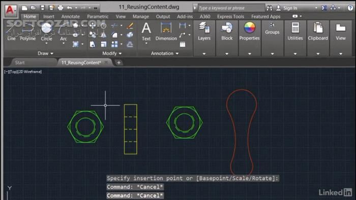 دانلود Lynda - AutoCAD 2017 Essential Training - دانلود فیلم آموزش اتوکد لیندا - سافت گذر