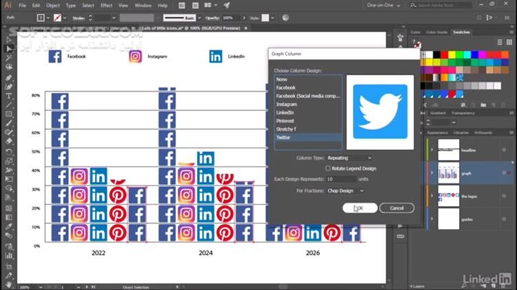 دانلود Lynda - Illustrator CC 2018 One-on-One - Mastery - دانلود آموزش ایلوستریتور - سافت گذر