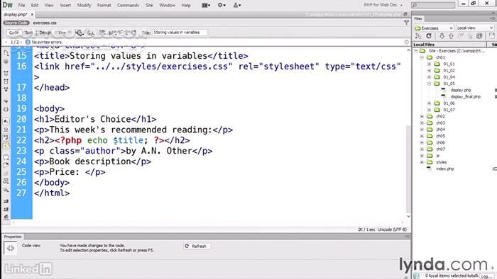 دانلود Lynda - PHP for Web Designers - دانلود فیلم آموزش طراحی وب با زبان برنامه‌نویسی پی‌اچ‌پی - سافت گذر