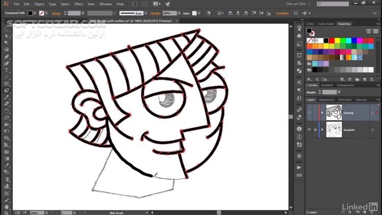 دانلود Lynda - llustrator CC 2018 One-on-One - Fundamentals - دانلود آموزش ایلوستریتور - سافت گذر