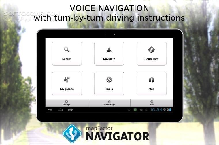 دانلود MapFactor GPS Navigation Maps 7.1.37 for Android +2.3 - دانلود نقشه و مسیریاب مپ فکتور برای اندروید - سافت گذر