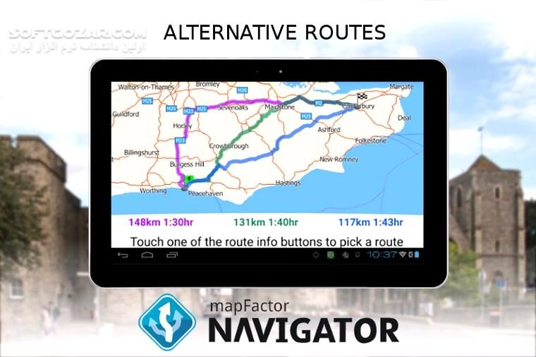 دانلود MapFactor GPS Navigation Maps 7.1.37 for Android +2.3 - دانلود نقشه و مسیریاب مپ فکتور برای اندروید - سافت گذر