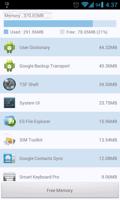 دانلود Memory Cleaner 8.0 for Android +2.0 - دانلود بهینه سازی رم به صورت موثر برای اندروید - سافت گذر