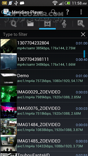 دانلود Meridian Player Pro 5.0.8 for Android +4.2 - دانلود پلیر صوتی و تصویری برای اندروید - سافت گذر