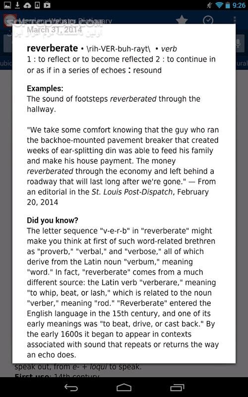 دانلود Merriam Webster Premium 5.3.1 for Android +4.0 - دانلود دیکشنری قدیمی و معروف Merriam Webster برای اندروید - سافت گذر