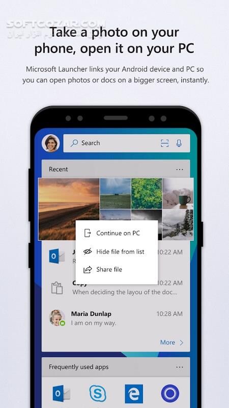 دانلود Microsoft Launcher 6.250701.0.1169580 For Android +5.1 - دانلود لانچر مایکروسافت برای اندروید - سافت گذر
