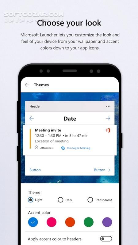 دانلود Microsoft Launcher 6.250701.0.1169580 For Android +5.1 - دانلود لانچر مایکروسافت برای اندروید - سافت گذر