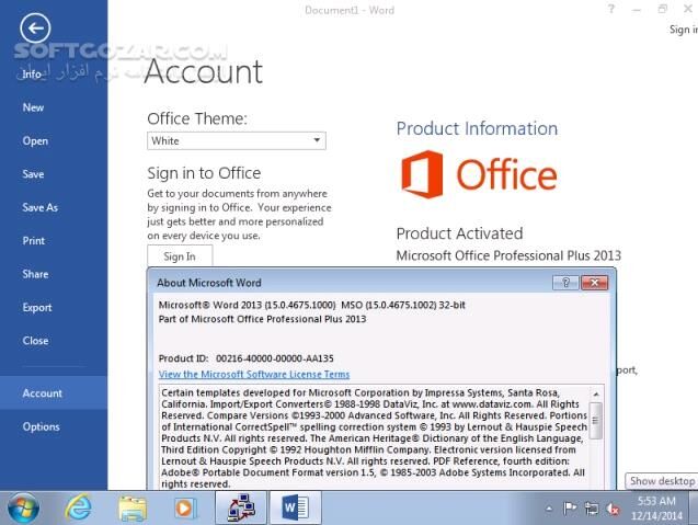 دانلود Office 2013 SP1 Pro Plus Latest Version - دانلود آفیس 2013 کامل - سافت گذر