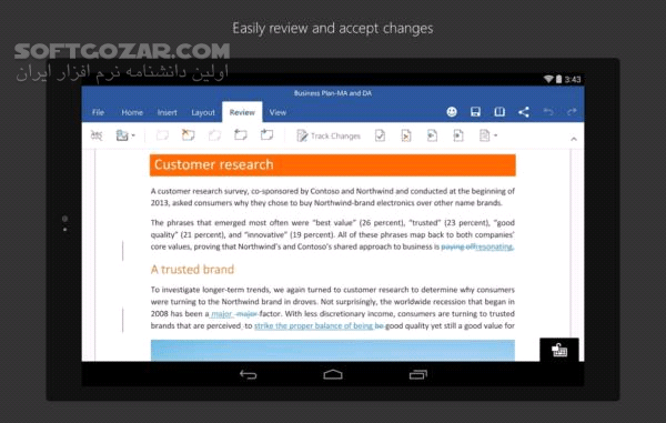 دانلود Microsoft Office 16.0.19426.20104 for Android +10.0 - دانلود مایکروسافت آفیس موبایل برای اندروید - سافت گذر