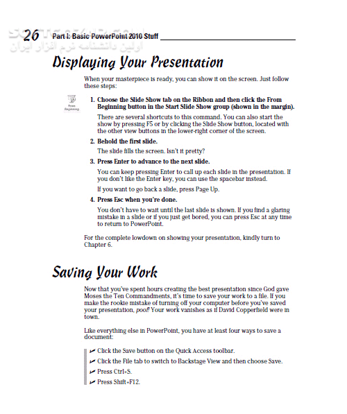 دانلود Learning Software PowerPoint 2010 - دانلود کتاب آموزش نرم افزار پاورپوینت 2010 - سافت گذر