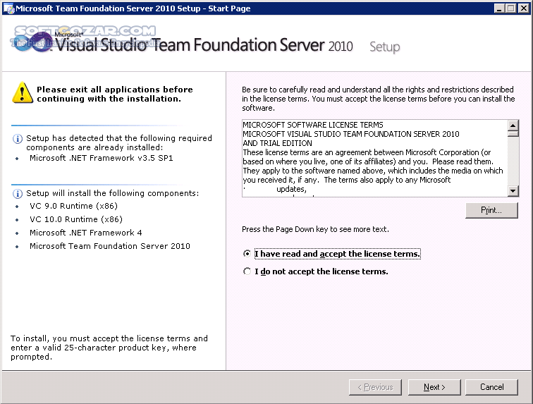 دانلود Microsoft Visual Studio Team Foundation Server 2010 x86/x64 - دانلود ویرایش خاص نرم افزار Visual Studio‌ برای انجام گروهی پروژه های برنامه نویسی - سافت گذر
