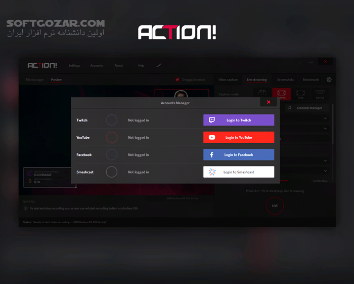 دانلود Mirillis Action! 4.46.0 - دانلود فیلمبرداری از دسکتاپ - سافت گذر