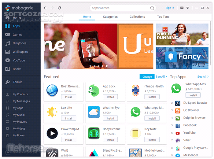 دانلود Mobogenie 3.3.7 - دانلود مدیریت گوشی اندروید - سافت گذر