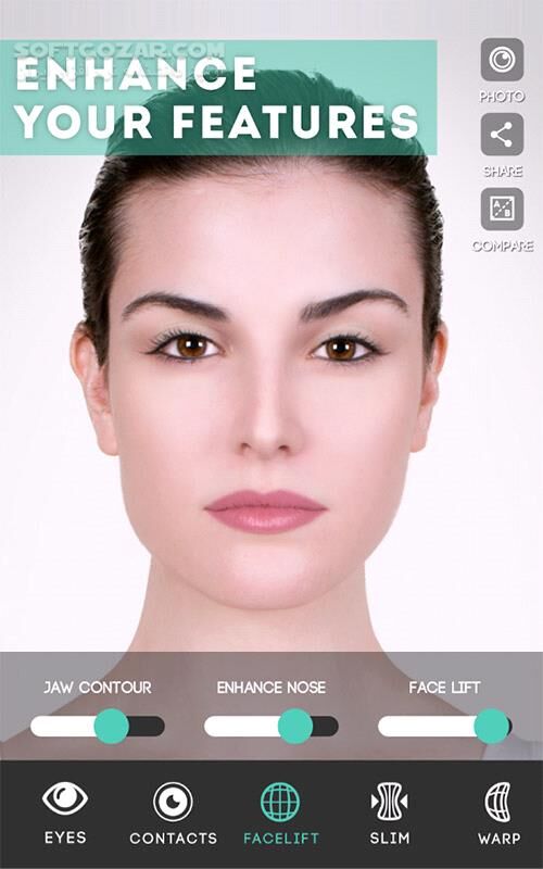 دانلود ModiFace Photo Editor 1.6 for Adnroid +4.0 - دانلود چهره خود را طراحی کنید برای اندروید - سافت گذر