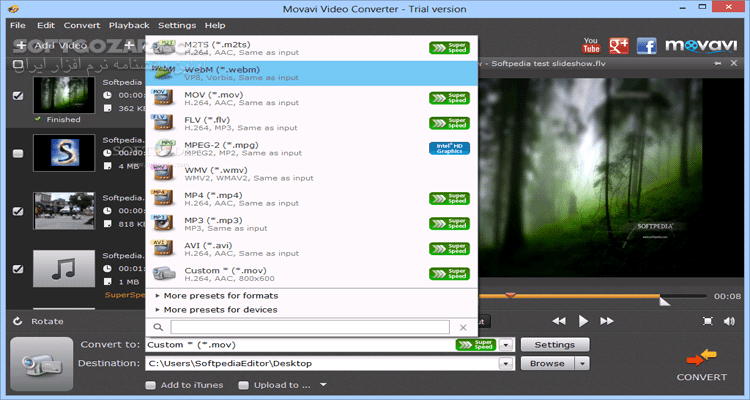 دانلود Movavi Video Converter 22.5.0 Premium + Portable / macOS - دانلود تبدیل فرمت فیلم موواوی ویدئو کانورتر - سافت گذر