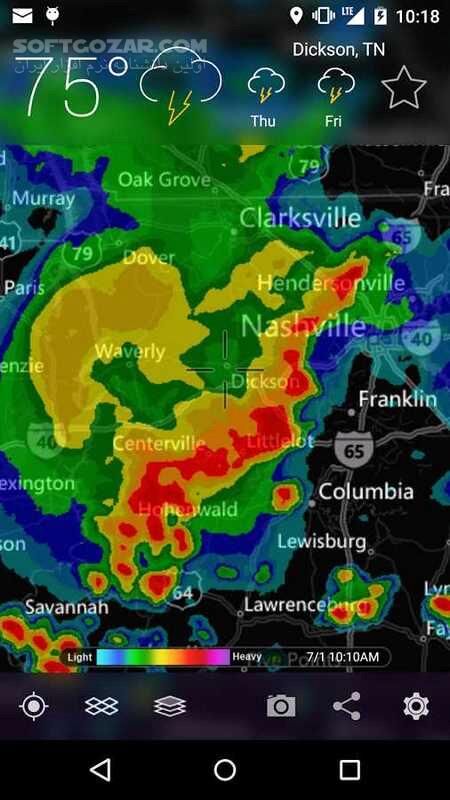 دانلود MyRadar Weather Radar Pro 8.65.1 For Android +8.0 - دانلود برنامه هواشناسی رادار برای اندروید - سافت گذر