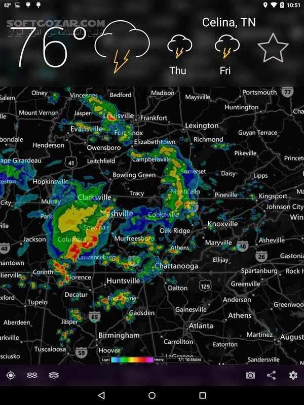 دانلود MyRadar Weather Radar Pro 8.65.1 For Android +8.0 - دانلود برنامه هواشناسی رادار برای اندروید - سافت گذر