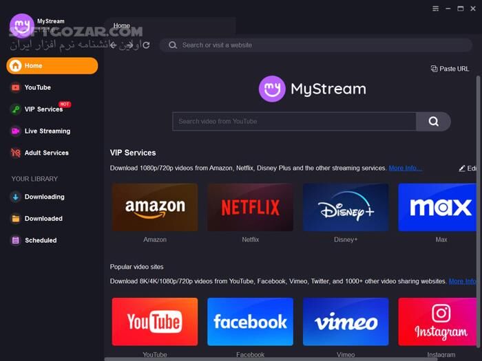دانلود MyStream 1.2.1.6 - دانلود دانلود همه نوع ویدئو از همه سایت ها - سافت گذر