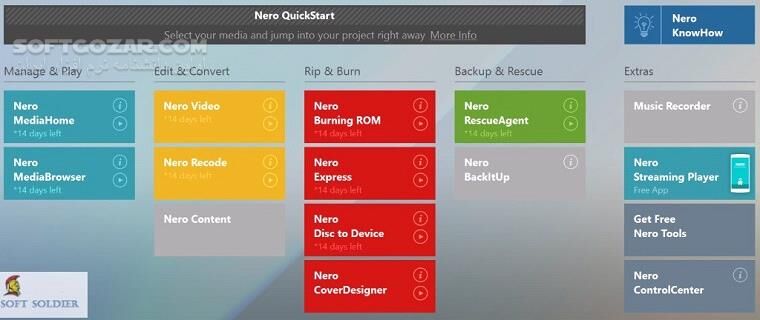 دانلود Nero Platinum 2021 v23.0.1010 / 2020 / Burning ROM 23.0.1.20 / Nero Video / BackItUp - دانلود نرو 2020 - سافت گذر