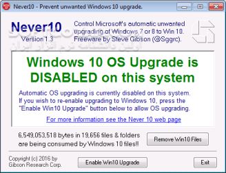 دانلود Never10 v1.3.1 - دانلود نرم افزاری برای غیر فعال کرن پیغام آپدیت به ویندوز 10 در ویندوز 7 - سافت گذر
