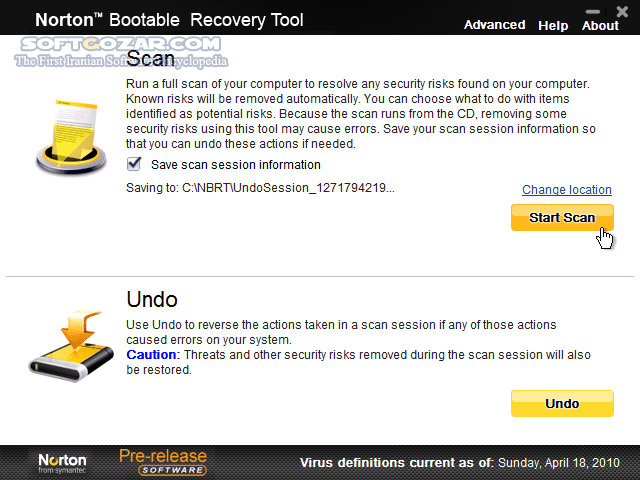 دانلود Norton Bootable Recovery Tool 2022 - دانلود ابزار پاک سازی ویروس شرکت سیمانتک - سافت گذر