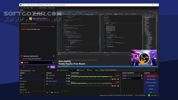 دانلود OBS Studio 32.0.3 Win/Mac/Linux + Portable - دانلود استریم زنده - سافت گذر
